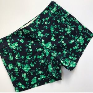 J CREW | Floral Side-Zip Shorts